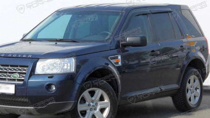 Дефлекторы окон (ветровики) Land Rover Freelander II 2007 (Лэнд Ровер Фриландер) Кобра Тюнинг