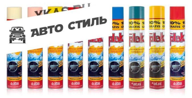 ATAS PLAK 750 ML- спрей. Глянцевая полироль торпеды с запахом "Океан"